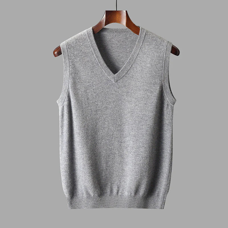 The Milan Men's V Neck Knit Cotton Vest