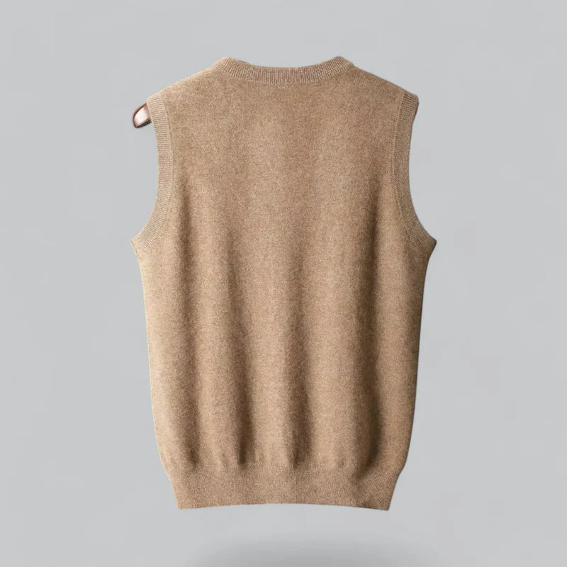 The Milan Men's V Neck Knit Cotton Vest