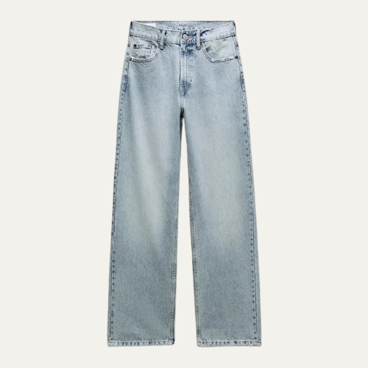 Women's Vintage Distressed Wide Leg Jeans with Ripped Detail