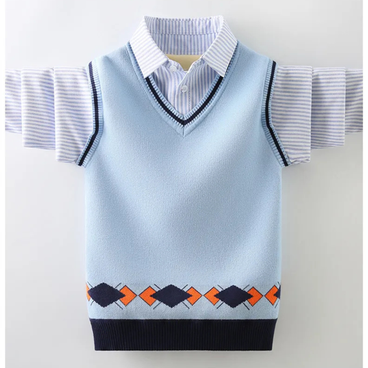 SoHo Kids Classic V Neck Knit Sweater Vest