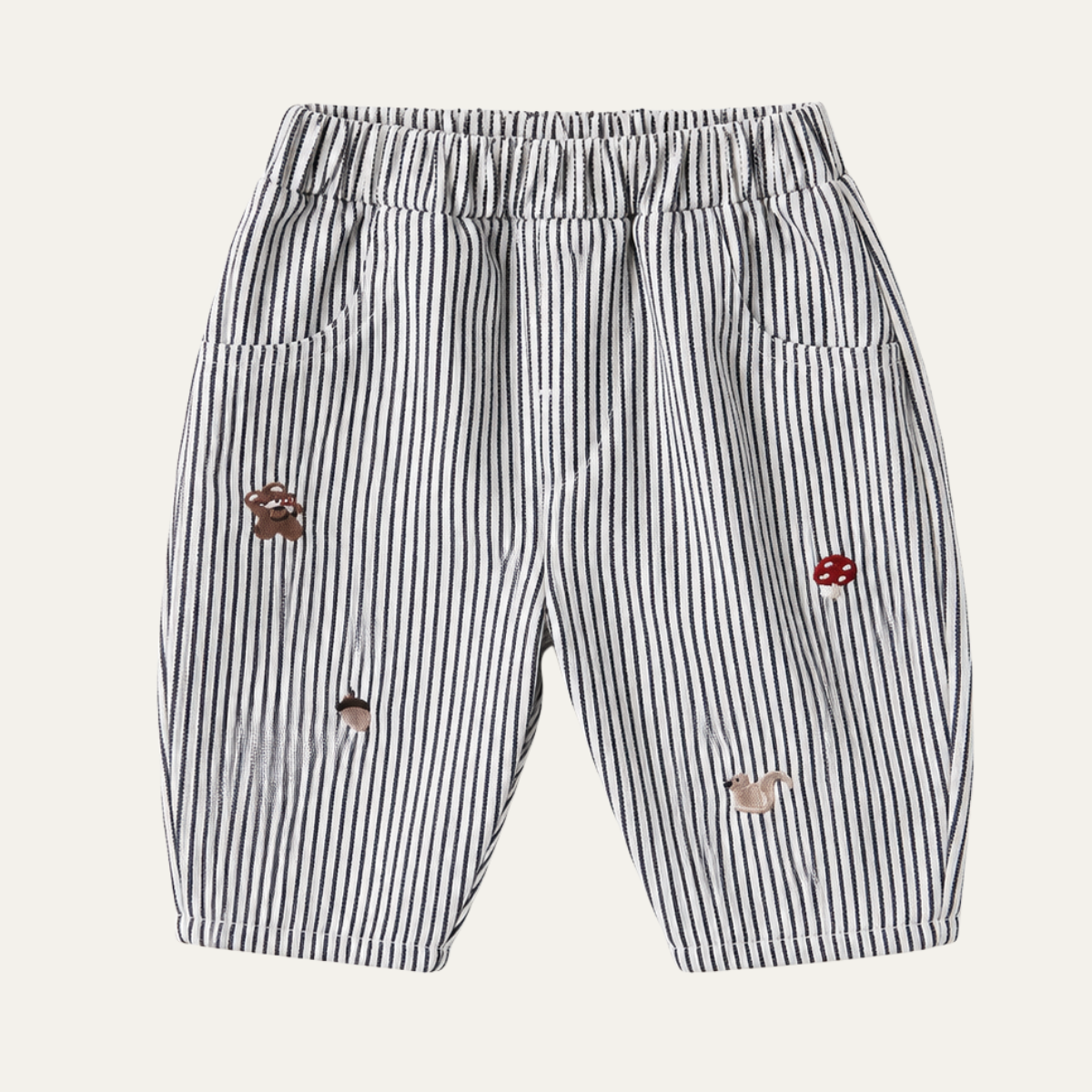Baby Boys Embroidered Striped Harem Pants – Stripe