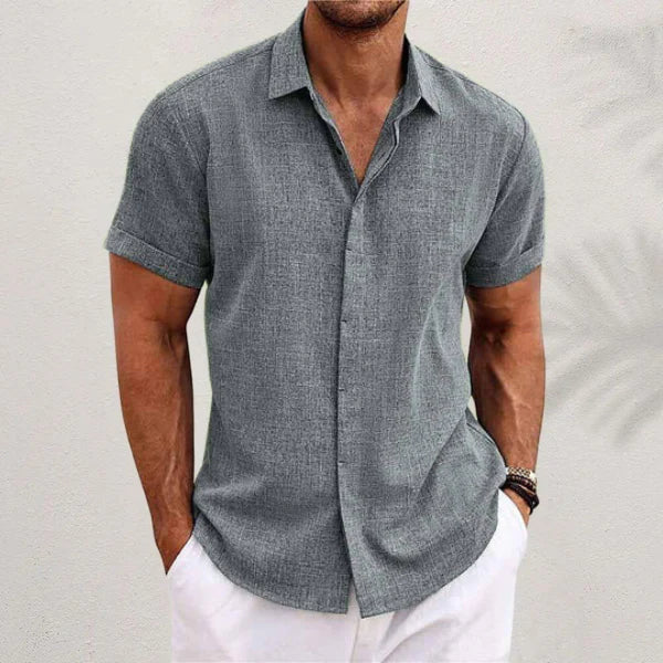 The Castellina Men's Relaxed Fit Short Sleeve Linen Shirt