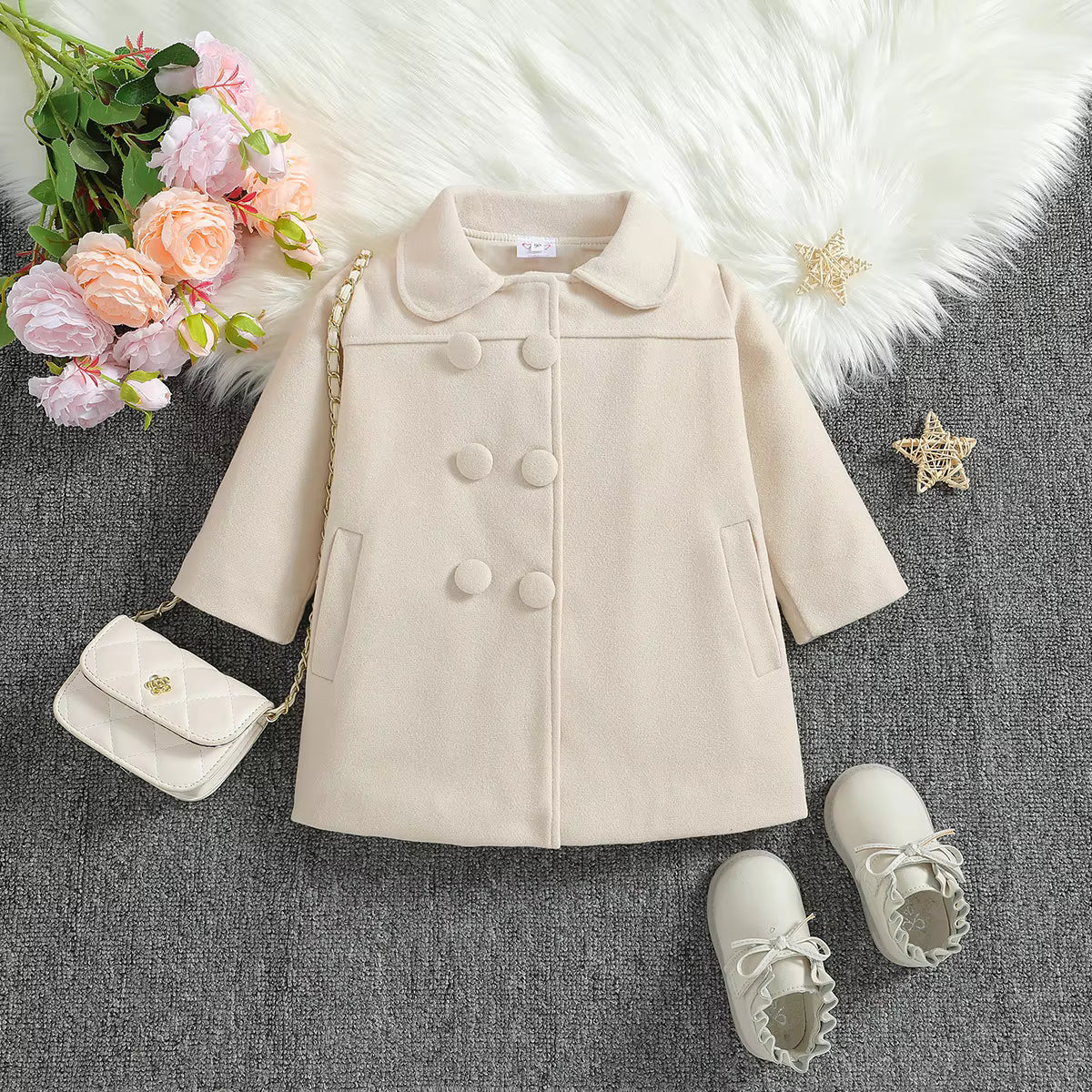 SoHo Kids Double Breasted Wool Coat