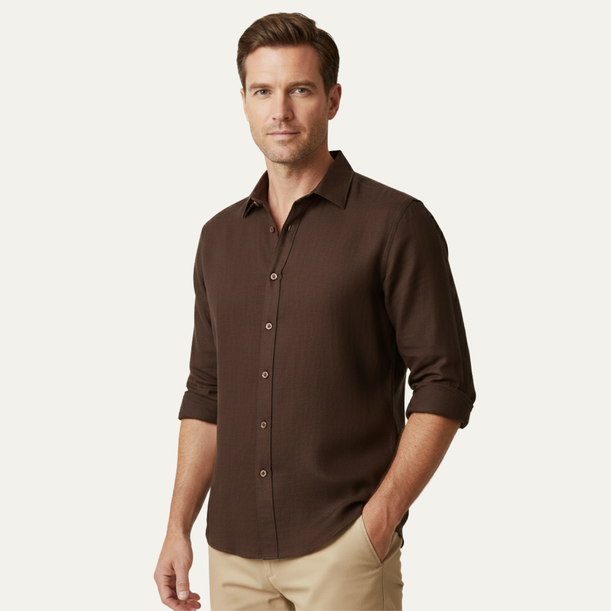 The Zurich Vintage Long Sleeve Cotton Shirt for Men
