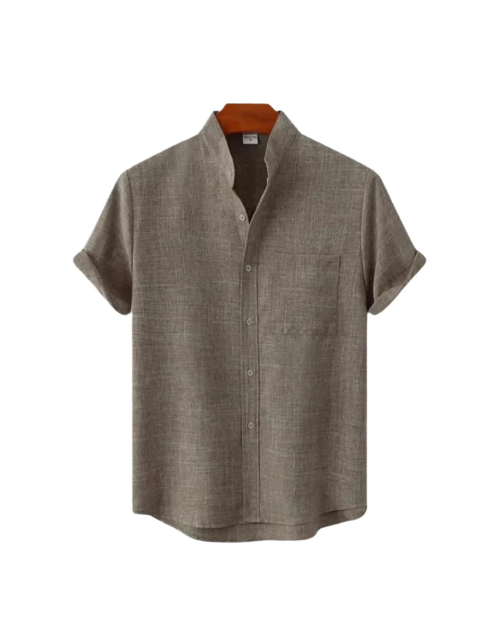 The Hamptons Men's Short Sleeve Collar Linen Shirt