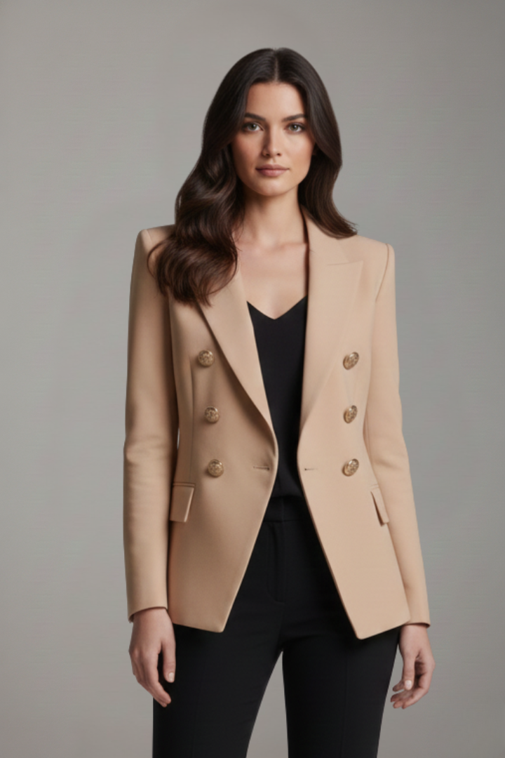 Women's Bold Blazer with Metal Buttons