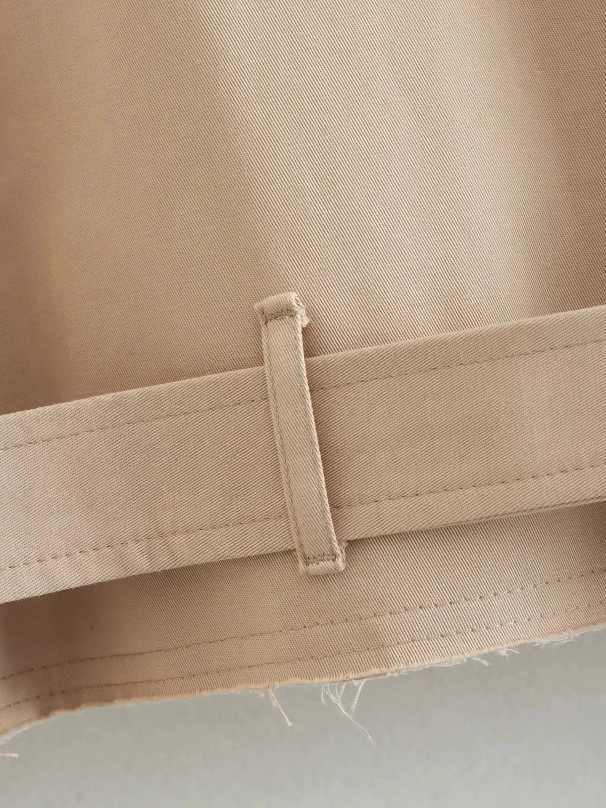 Women's Short Trench with Adjustable Belt