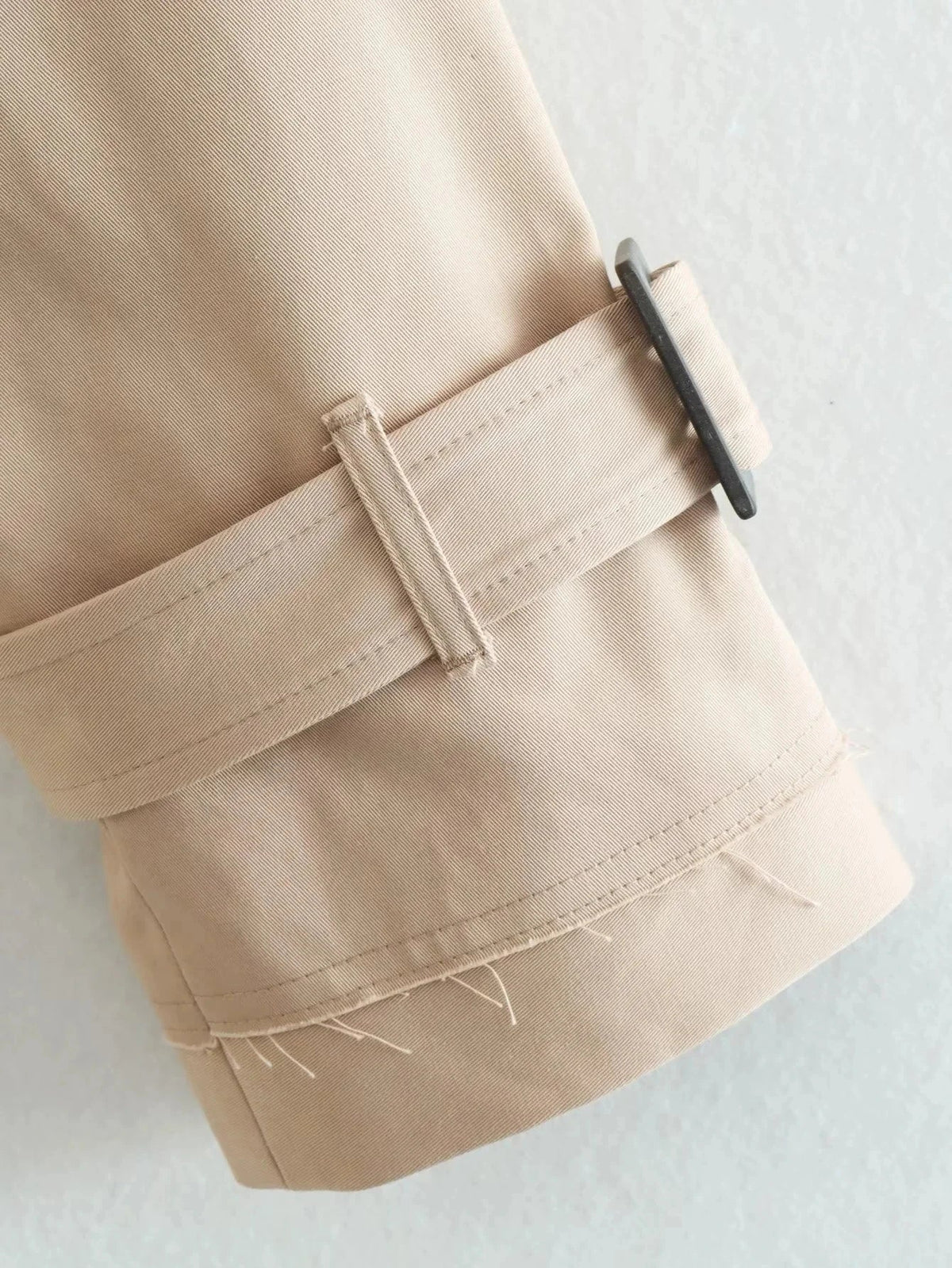 Women's Short Trench with Adjustable Belt