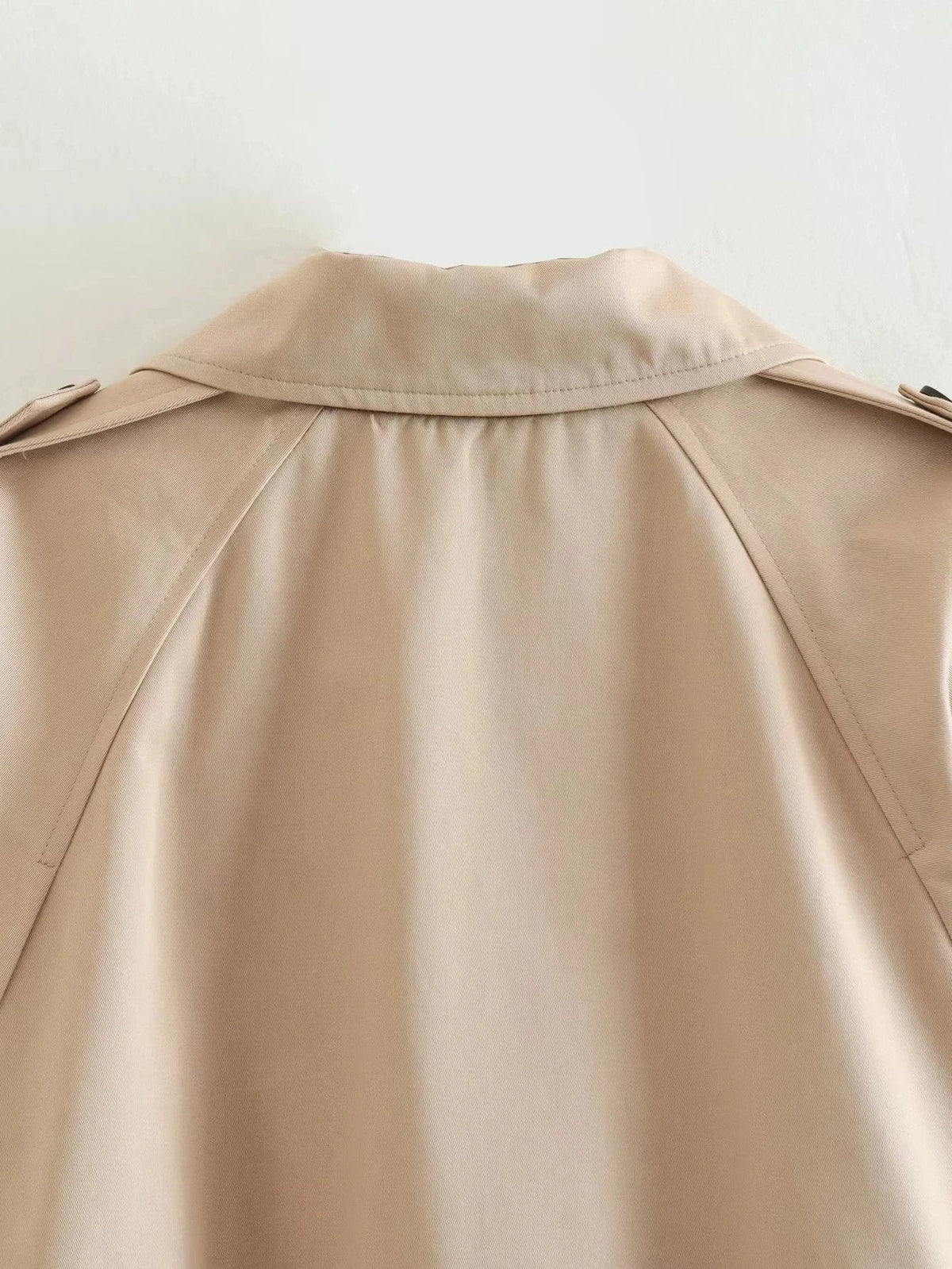 Women's Short Trench with Adjustable Belt