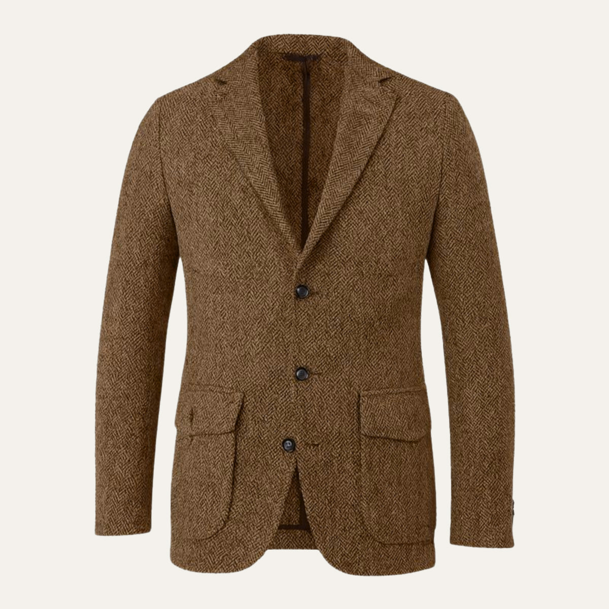 The Soveria Men’s Single Breasted Wool Herringbone Tweed Blazer - Wedding Guest
