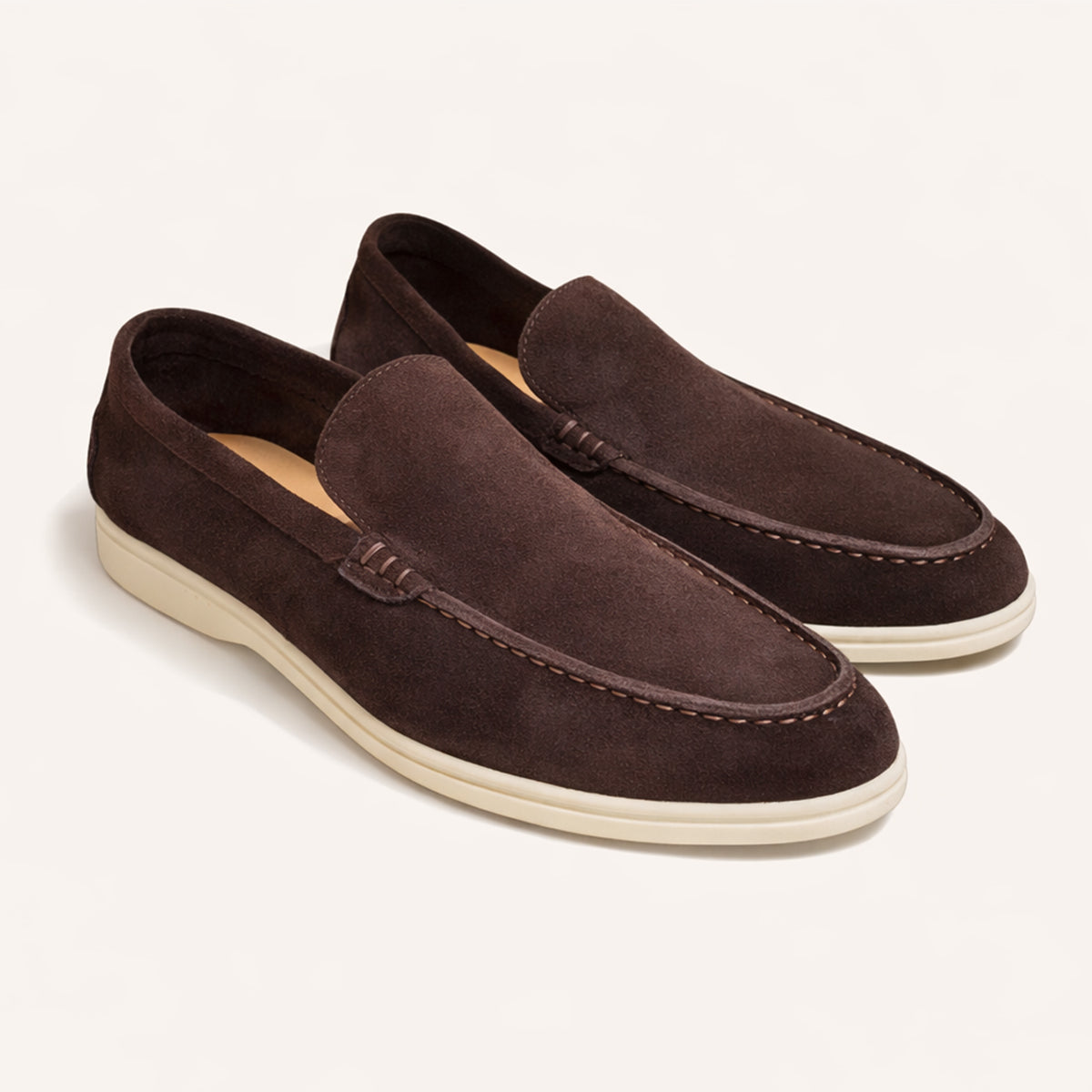 The Hepburn Men’s Casual Suede Loafers with Rubber Sole