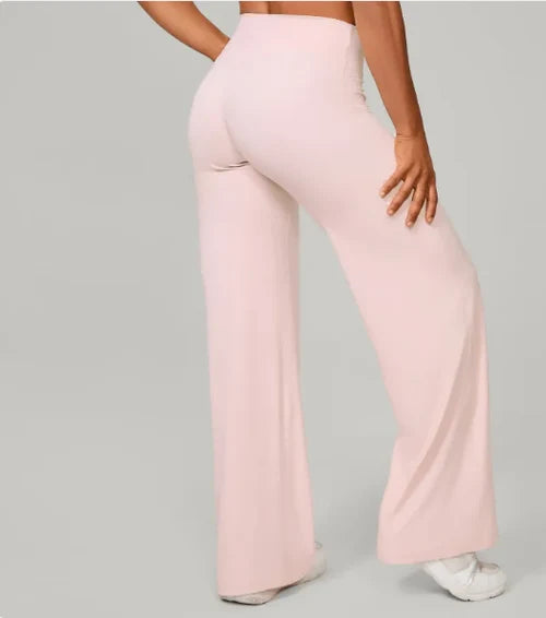 Women's High Waist Stretch Wide Leg Trousers with Comfortable Fit