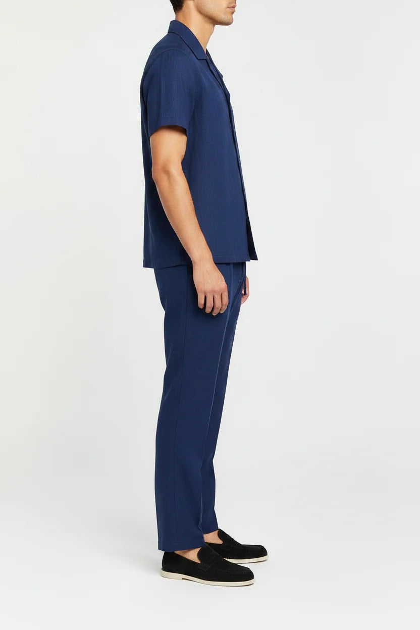 The Merano Men's Smart Casual Linen Shirt & Trousers Set