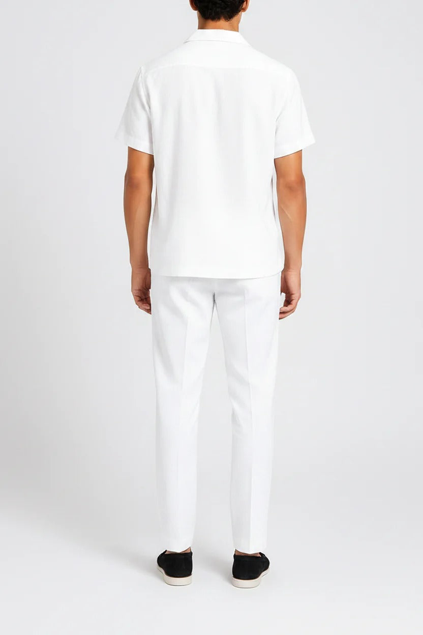 The Merano Men's Smart Casual Linen Shirt & Trousers Set