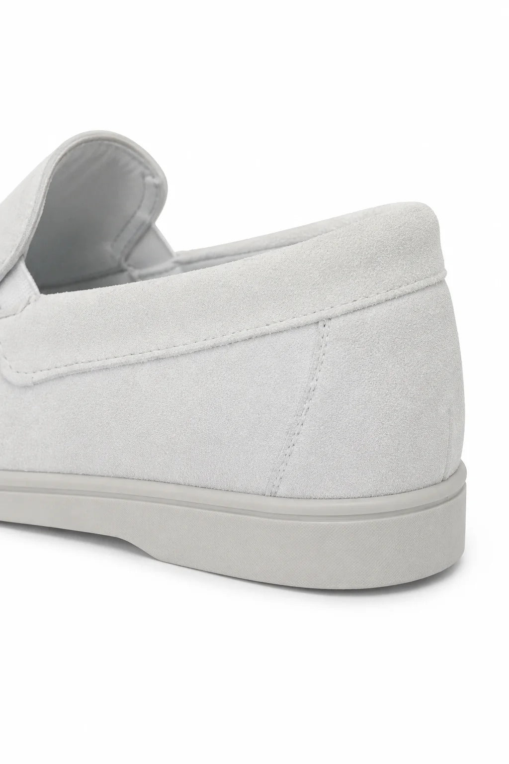 The Sheridan Men's Lightweight Slip On Suede Loafers - White