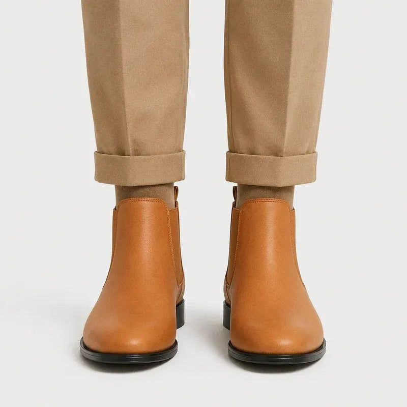 The Monterey Men’s Classic Slip On Ankle Chelsea Boots - Brown