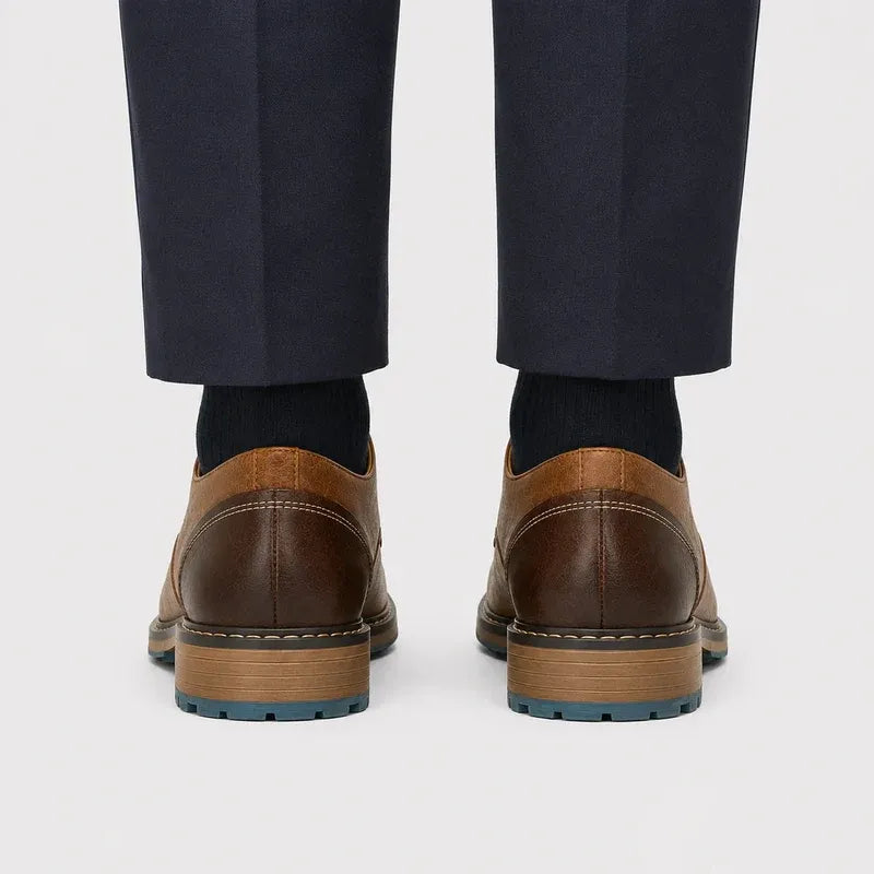 The Nantucket Men’s Cap Toe Lace Up Dress Shoes