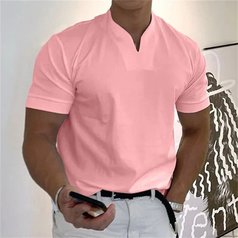 The Davis Men's Slim Fit Collar Casual T Shirt