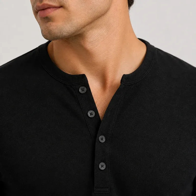The Palm Beach Men’s Lightweight Long Sleeve Henley Sweater