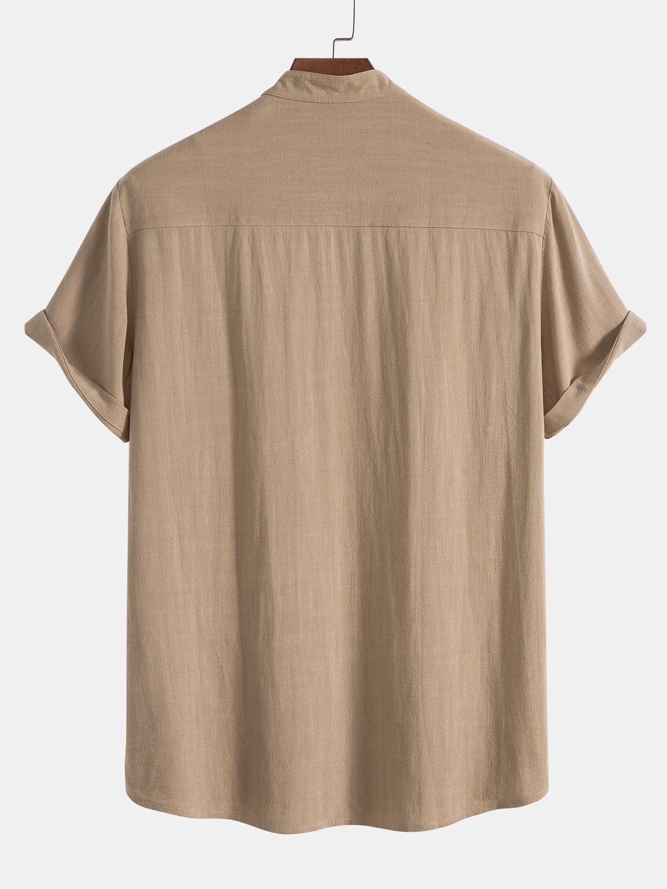 The Alghero Men's Trendy Collar Linen Shirt & Drawstring Trousers Set