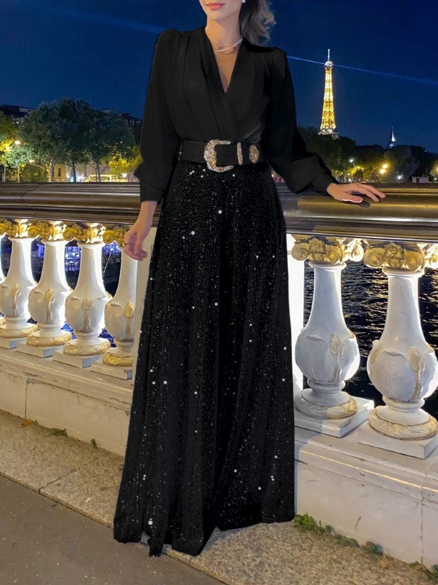 Women's Full Sequin Gown in Two Shades