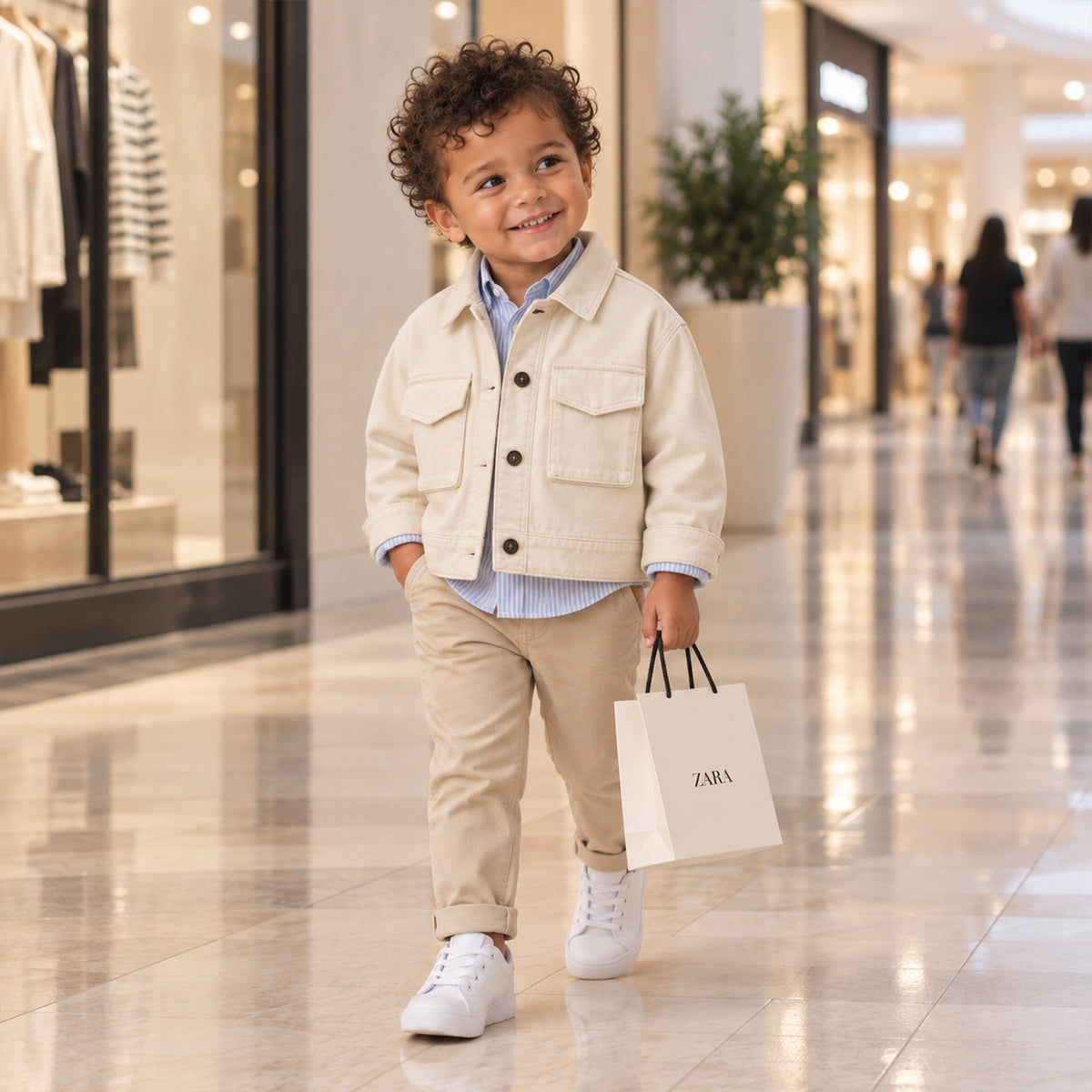 SoHo Kids Button Up Utility Coat with Chest Pockets