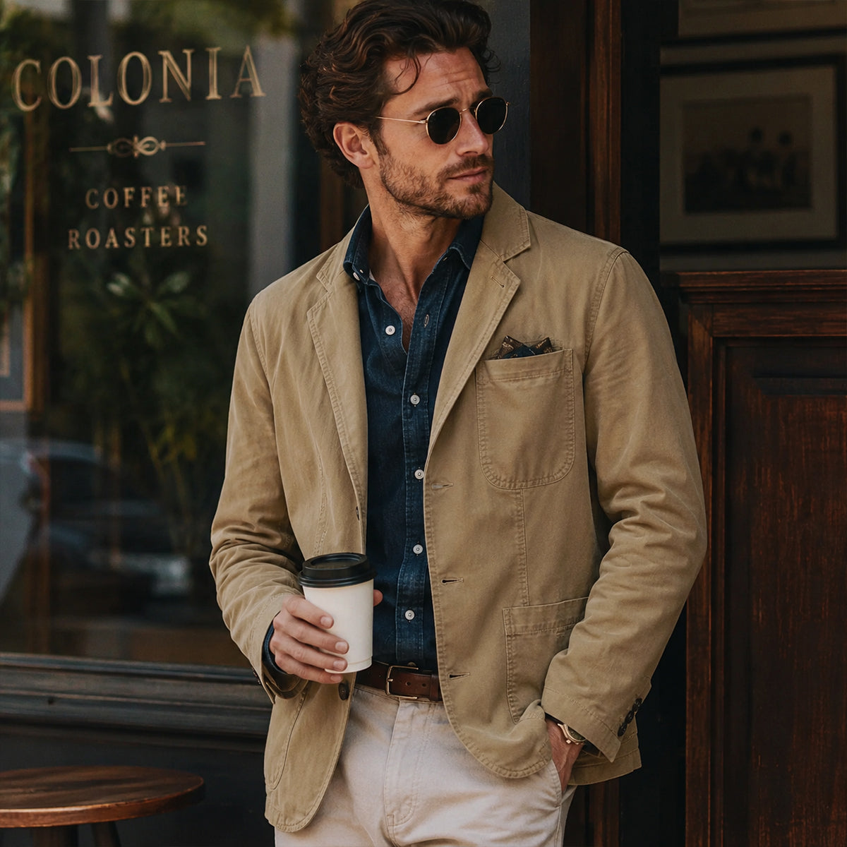 The Montwood Men’s Retro Casual Relaxed Fit Blazer with Pockets