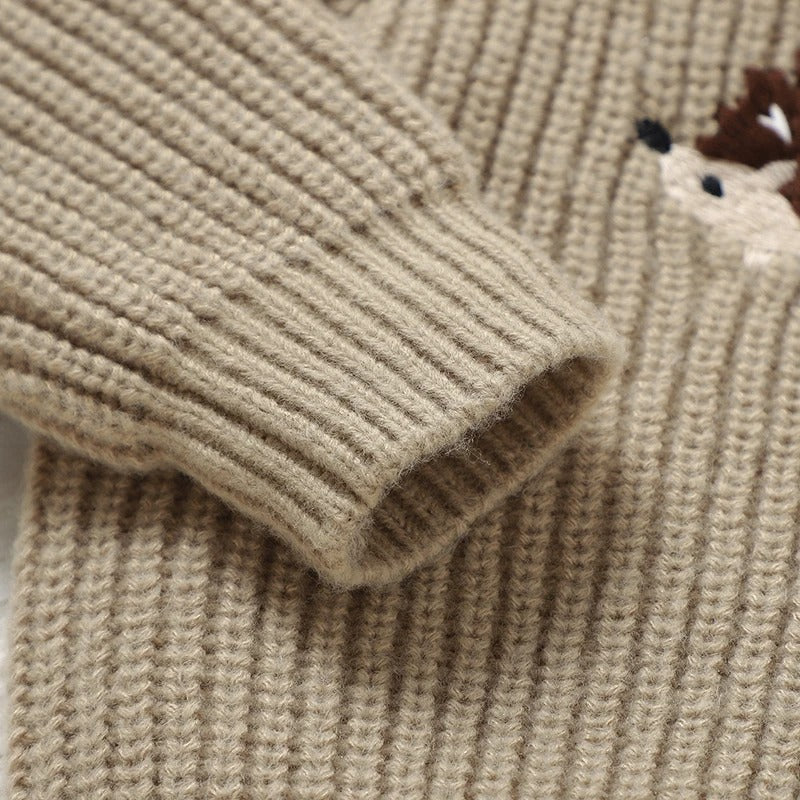SoHo Kids Hedgehog Button Detail Knit Sweater