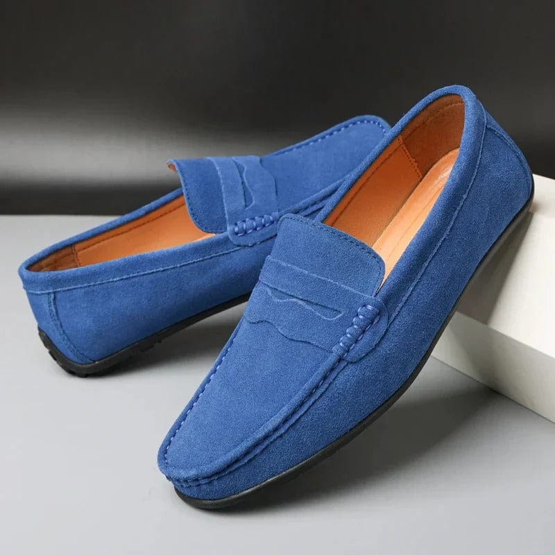 The Grosseto Men's Classic Suede Penny Loafers