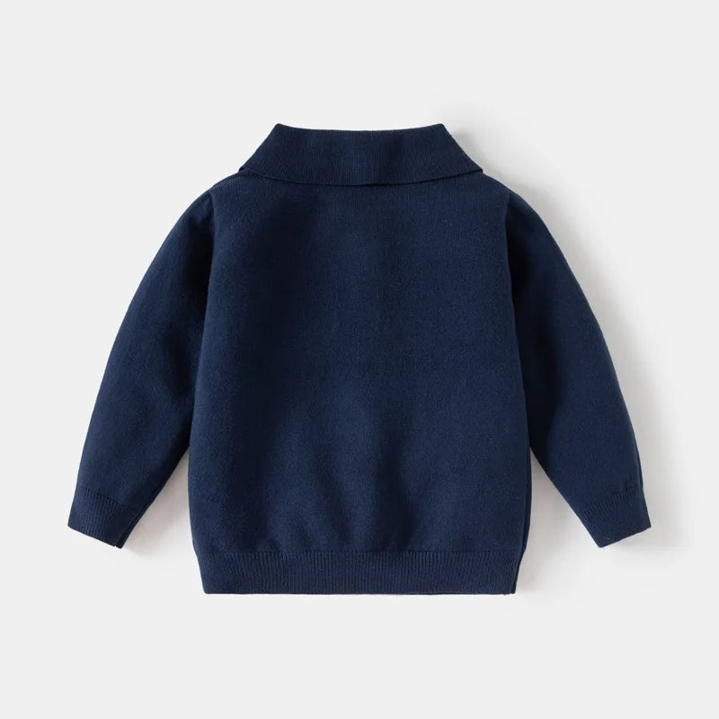SoHo Kids Quarter Zip Knit Polo Sweater