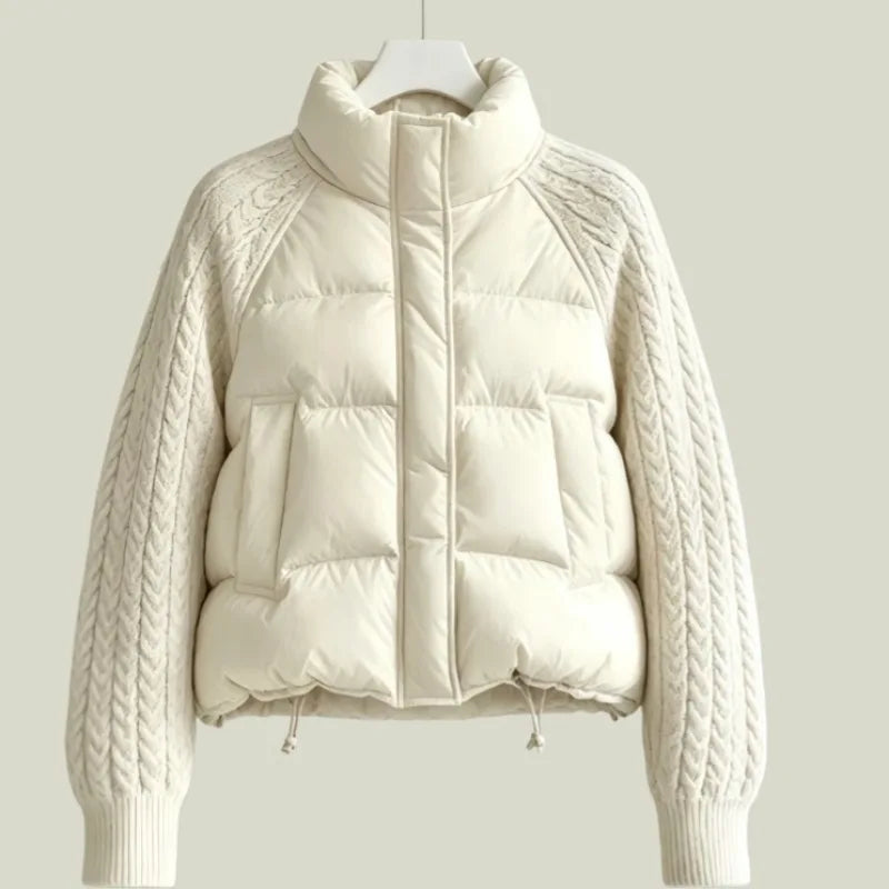 Women's Two Texture Puffer, Quilted and Knit
