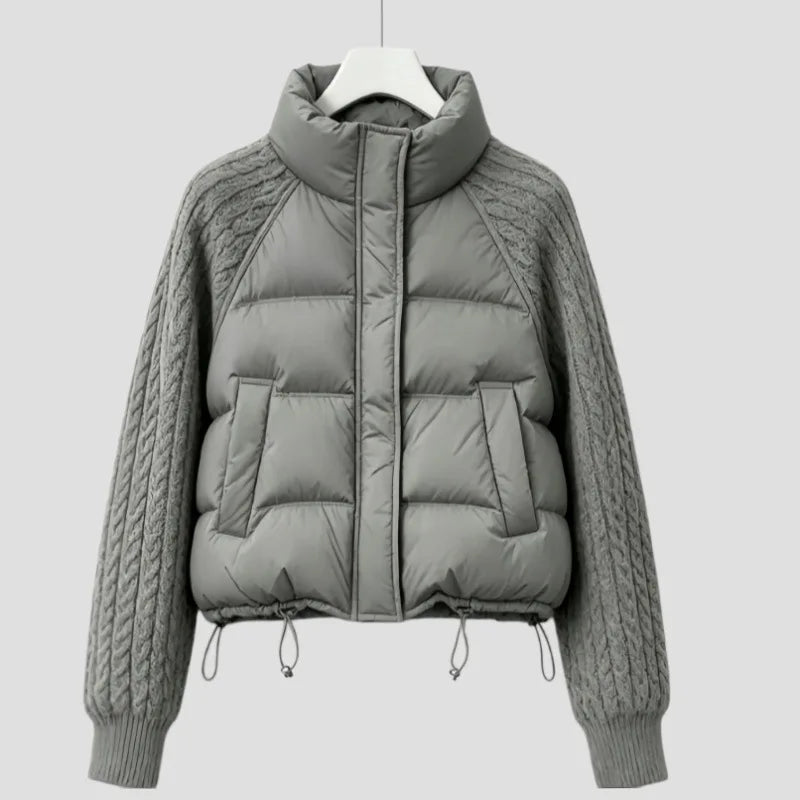 Women's Two Texture Puffer, Quilted and Knit