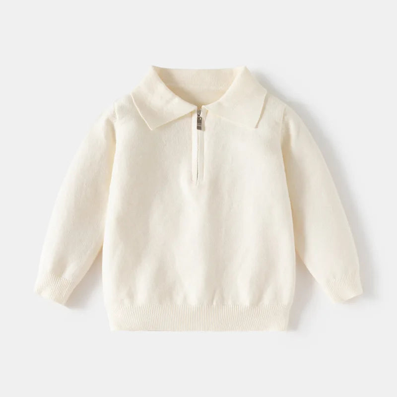 SoHo Kids Quarter Zip Knit Polo Sweater