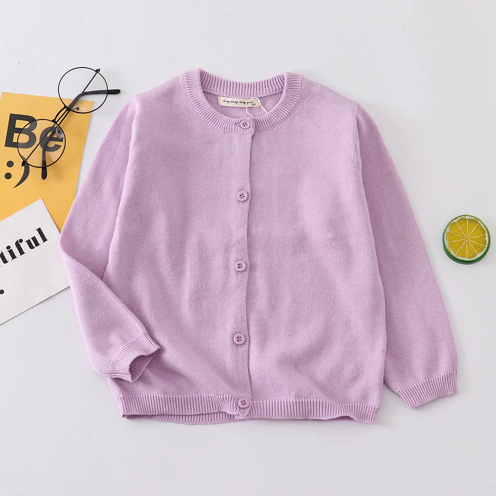 SoHo Kids Button Up Hooded Knit Cardigan
