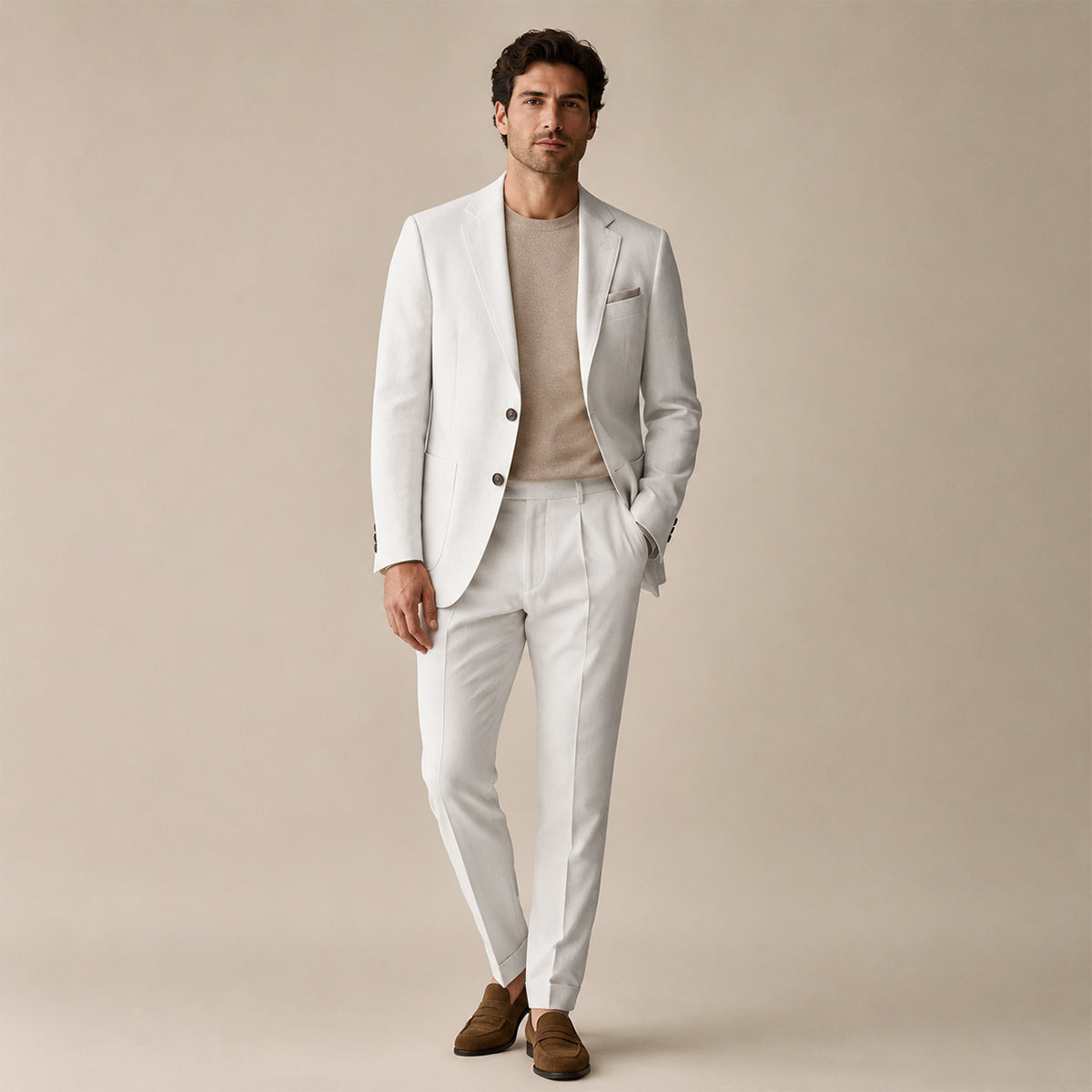 The Sheffield Men’s Slim Fit Set – Two Piece Business Wedding Suit