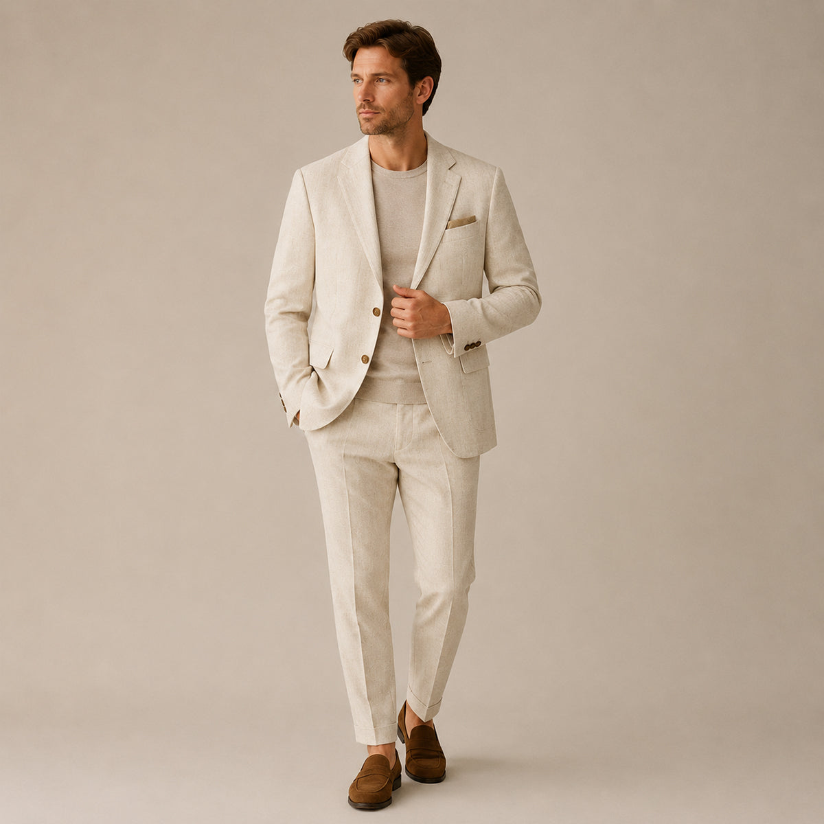 The Sheffield Men’s Slim Fit Set – Two Piece Business Wedding Suit