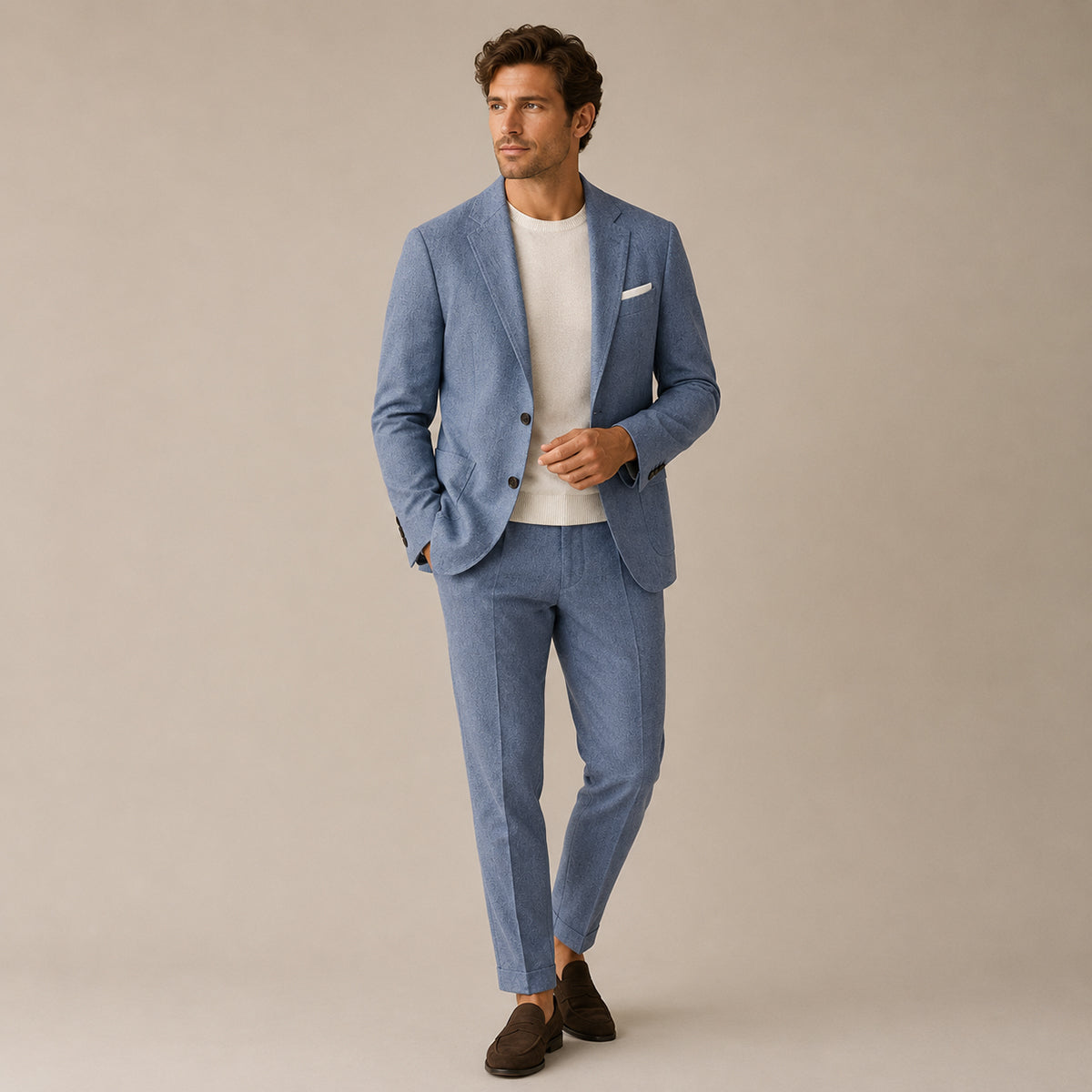 The Sheffield Men’s Slim Fit Set – Two Piece Business Wedding Suit