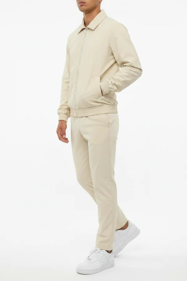 The Reno Men's Premium Tech Tracksuit Set - Beige