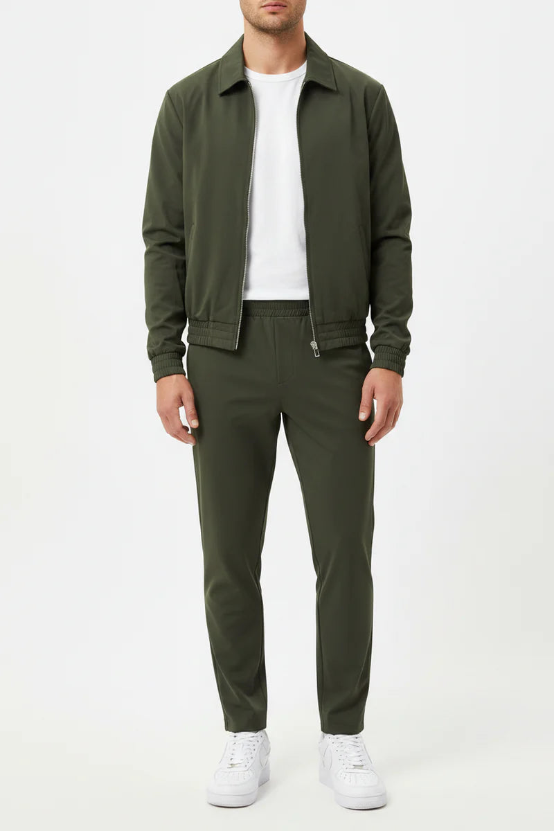 The Reno Men's Premium Tech Tracksuit Set - Army Green