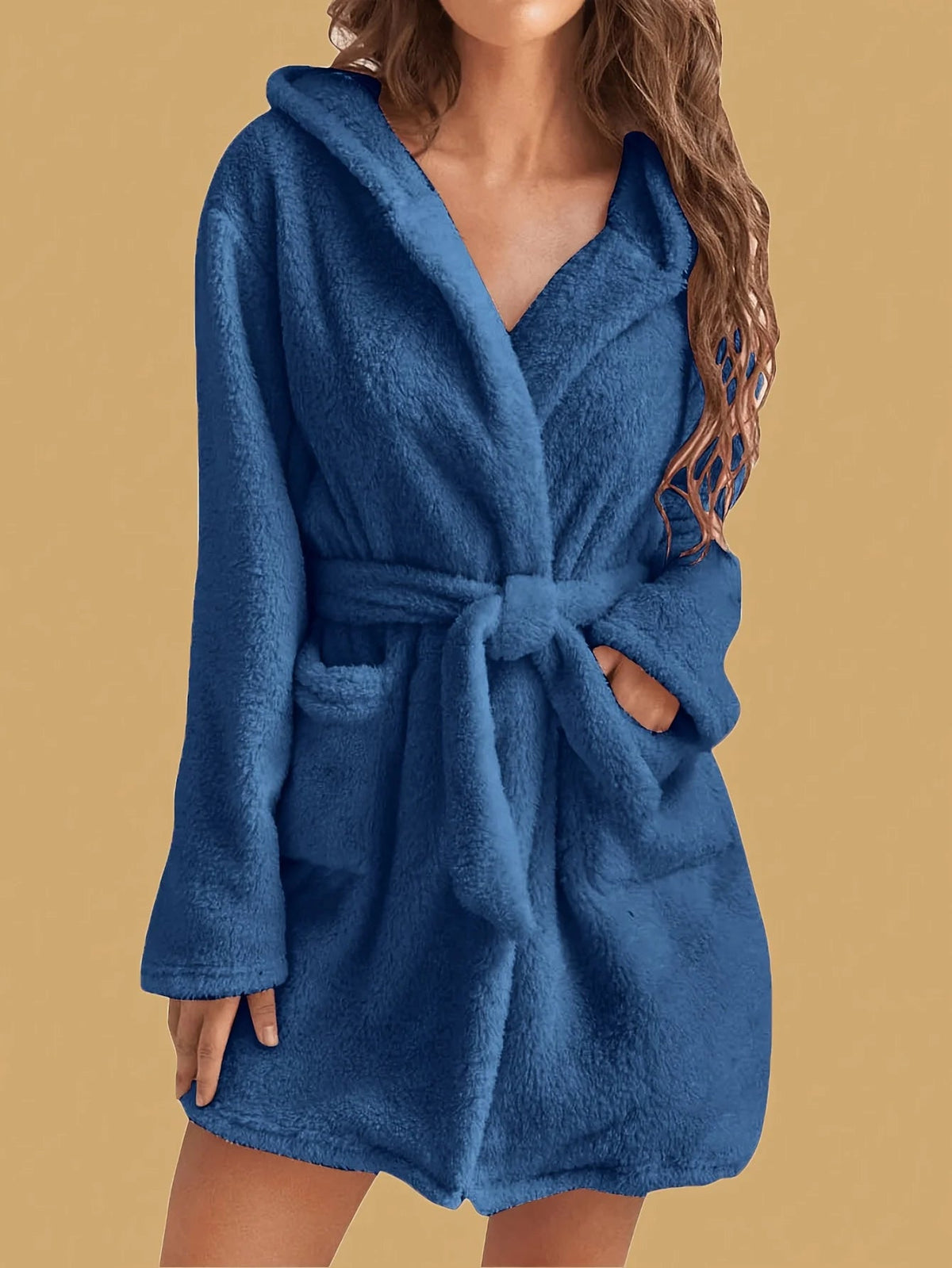 Women's Hooded Robe in Soft Fleece
