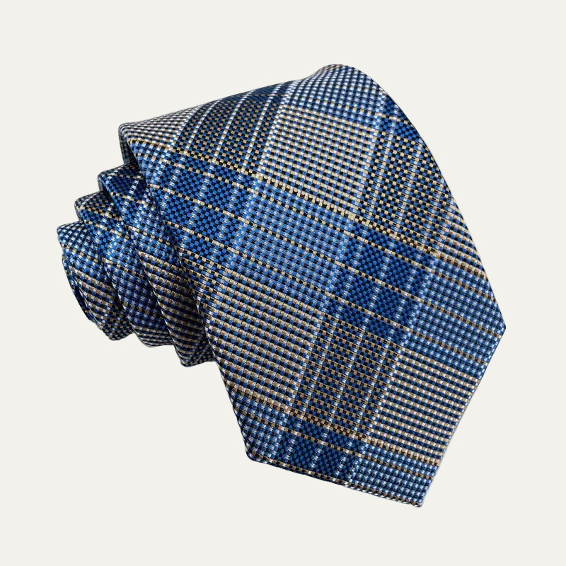 The Monterosso Men’s Luxury Silk Neck Tie - Blue
