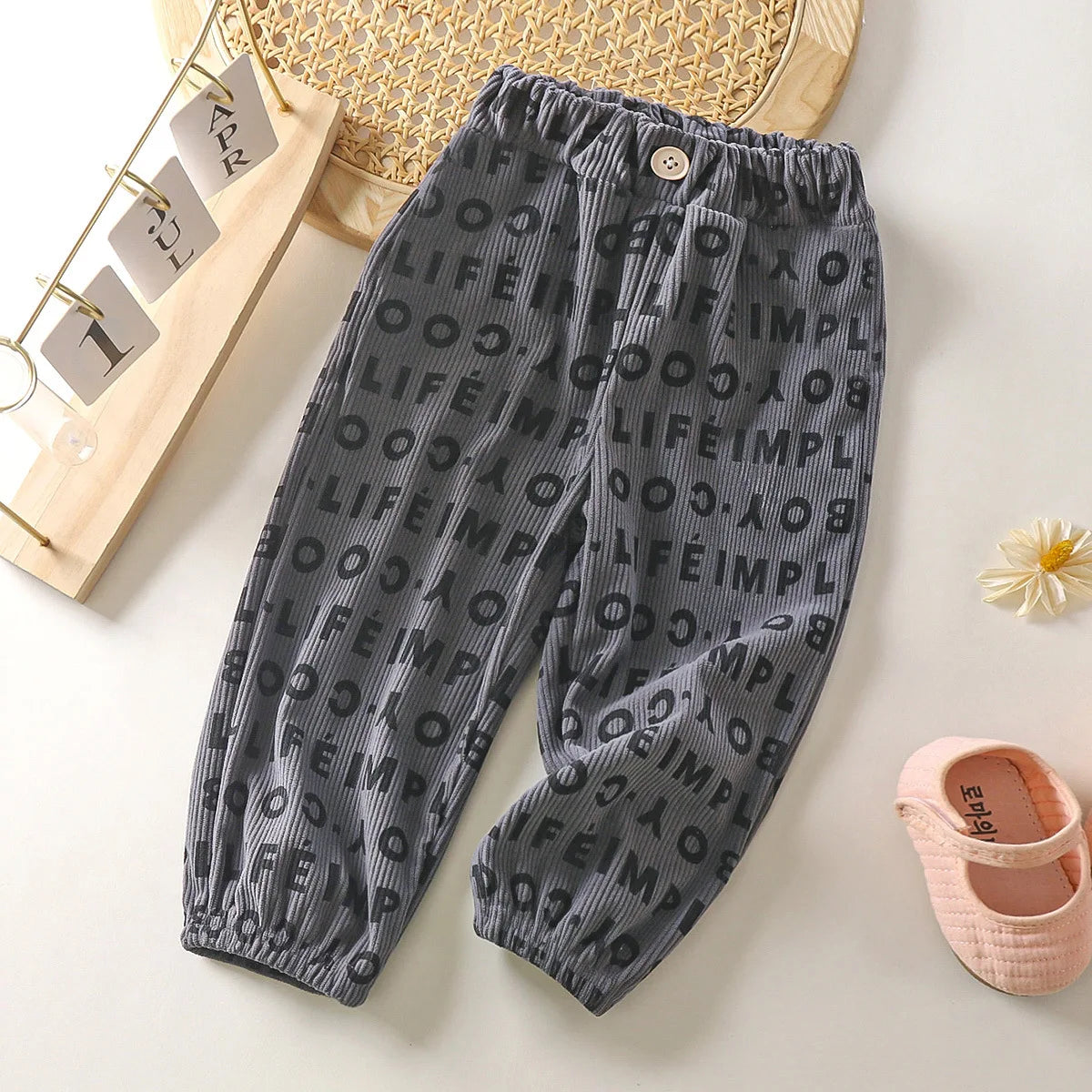 SoHo Kids Retro Print Loose Fit Harem Pants