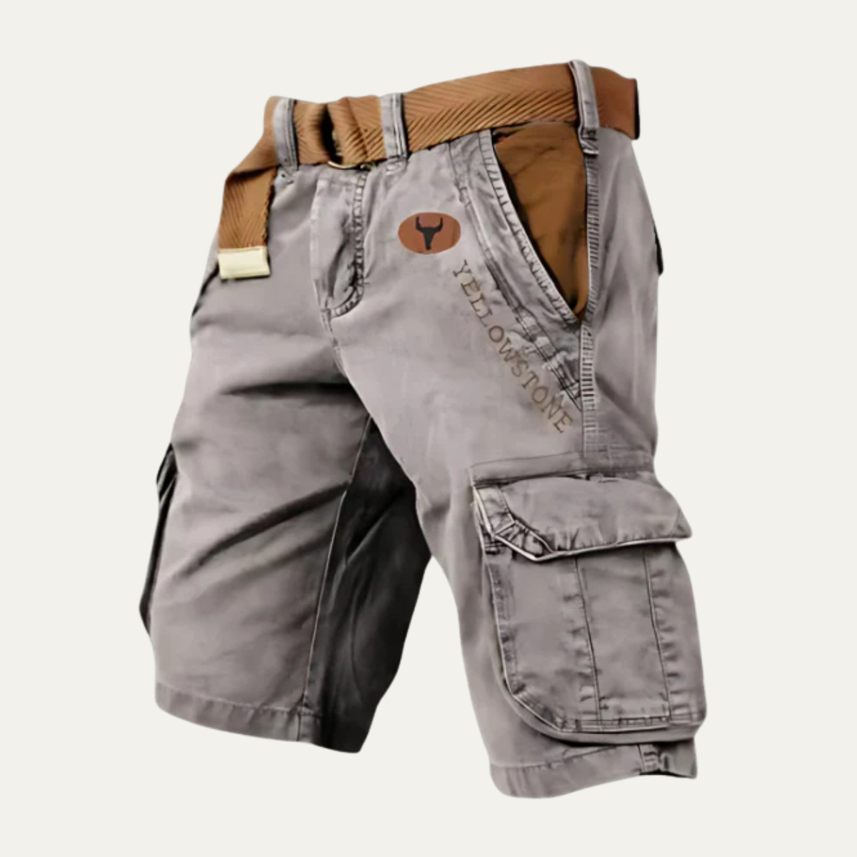 The Harrington Men’s Multi Pocket Tactical Cargo Shorts with Belt