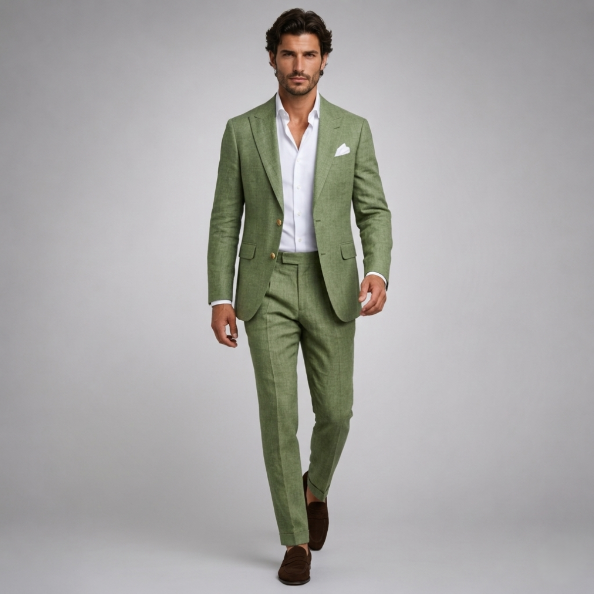 The Hillford Men’s Linen Slim Fit 2 Piece Suit – Blazer and Pants