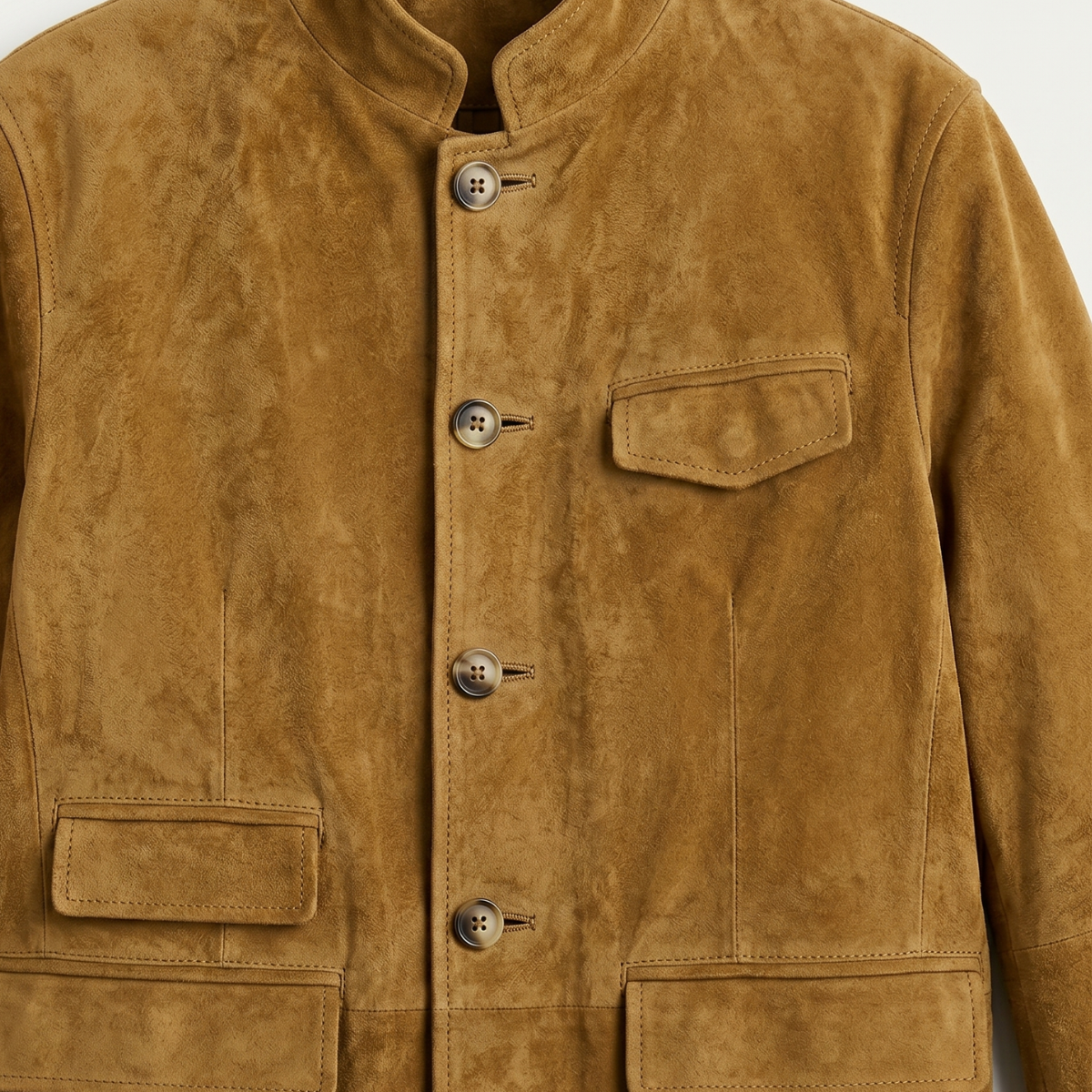 The Belmont Men’s Casual Suede Blazer Jacket – Single Breasted Button Coat
