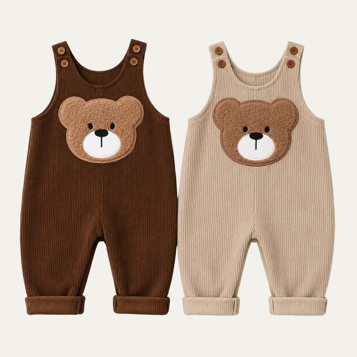 SoHo Kids Button Front Corduroy Romper Set