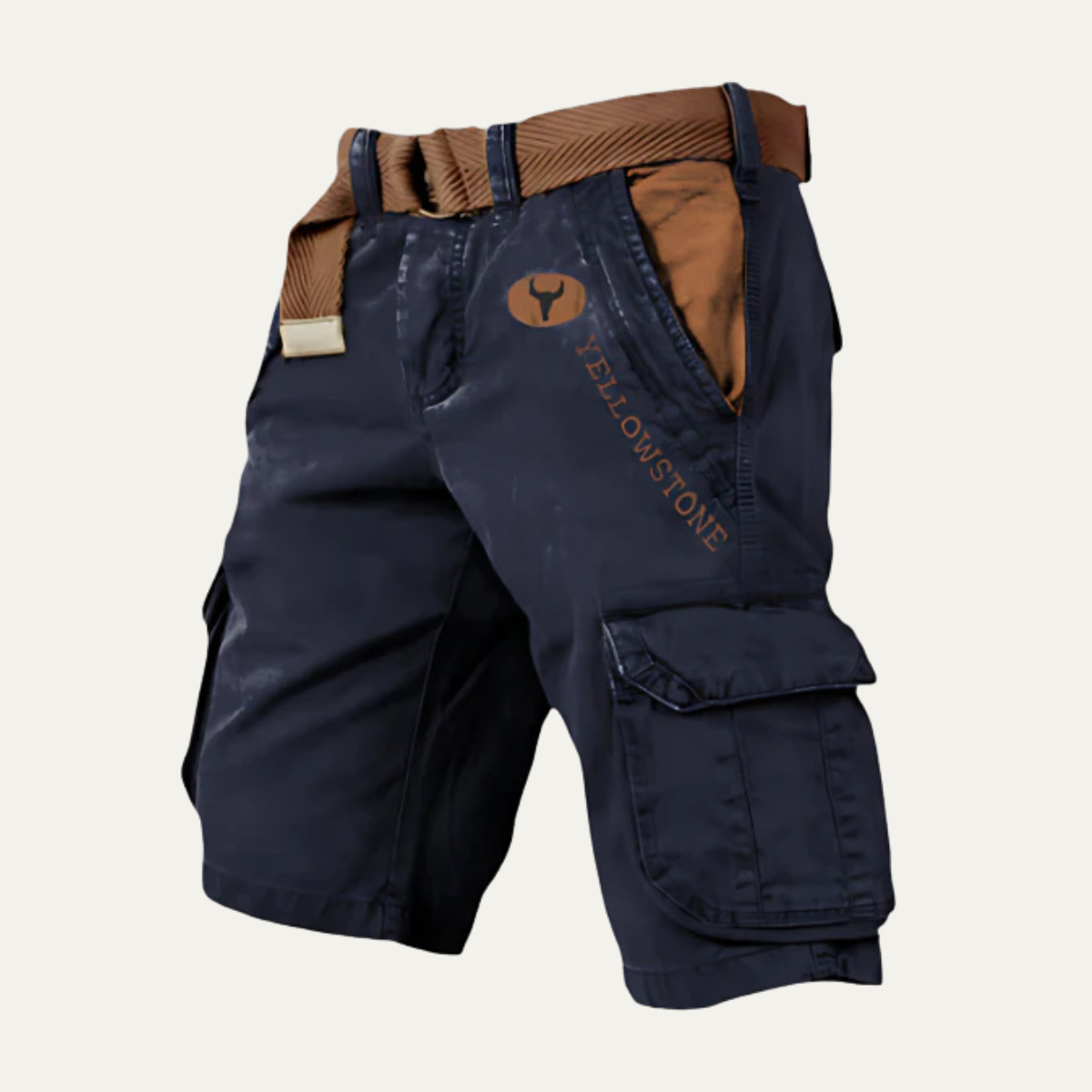 The Harrington Men’s Multi Pocket Tactical Cargo Shorts with Belt