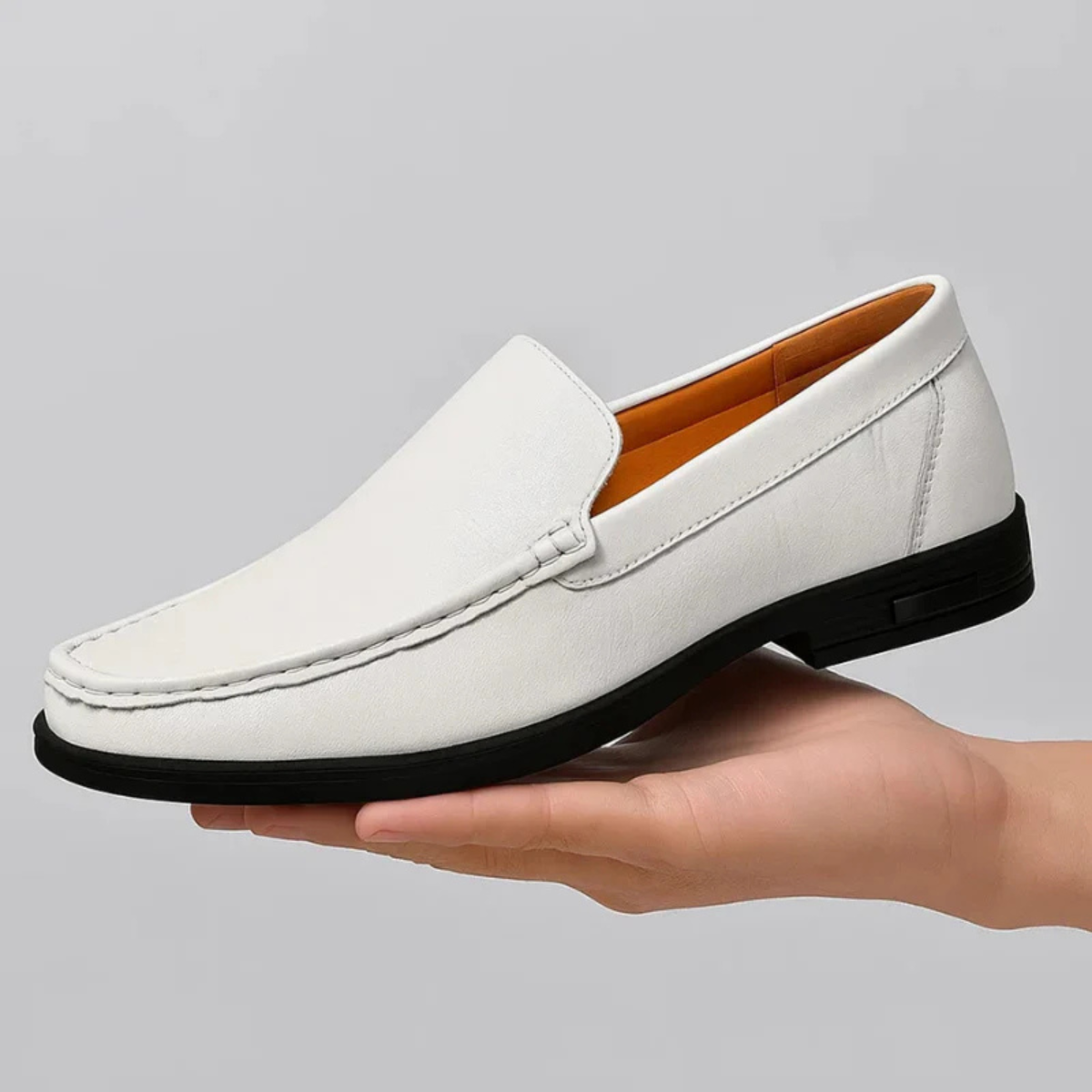 The El Paso Men's Classic Leather Slip On Loafers
