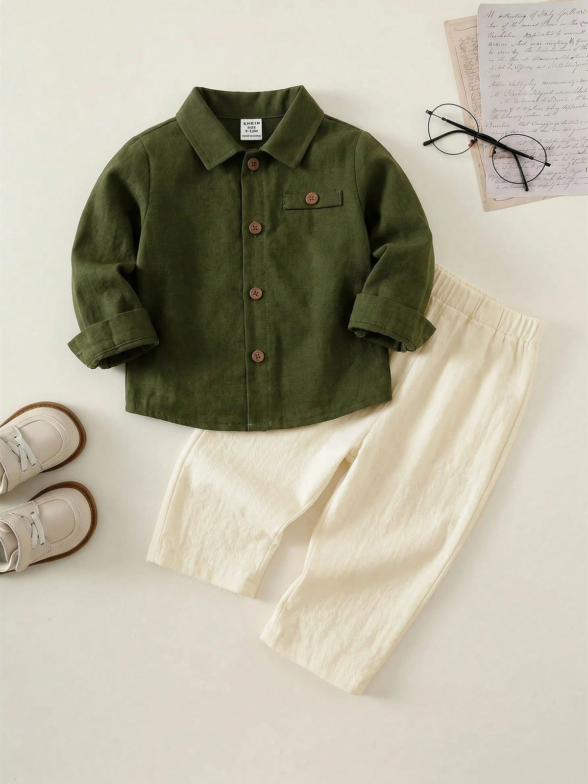 SoHo Kids Denim Button Front Shirt & Pull On Pants