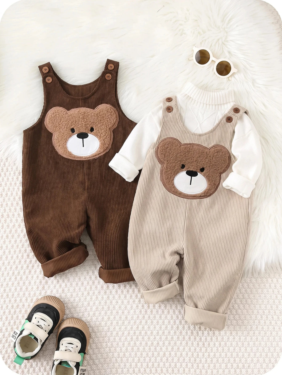 SoHo Kids Button Front Corduroy Romper Set